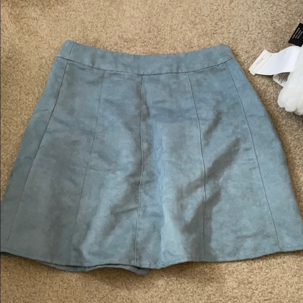 BCBG faux suede mini skirt